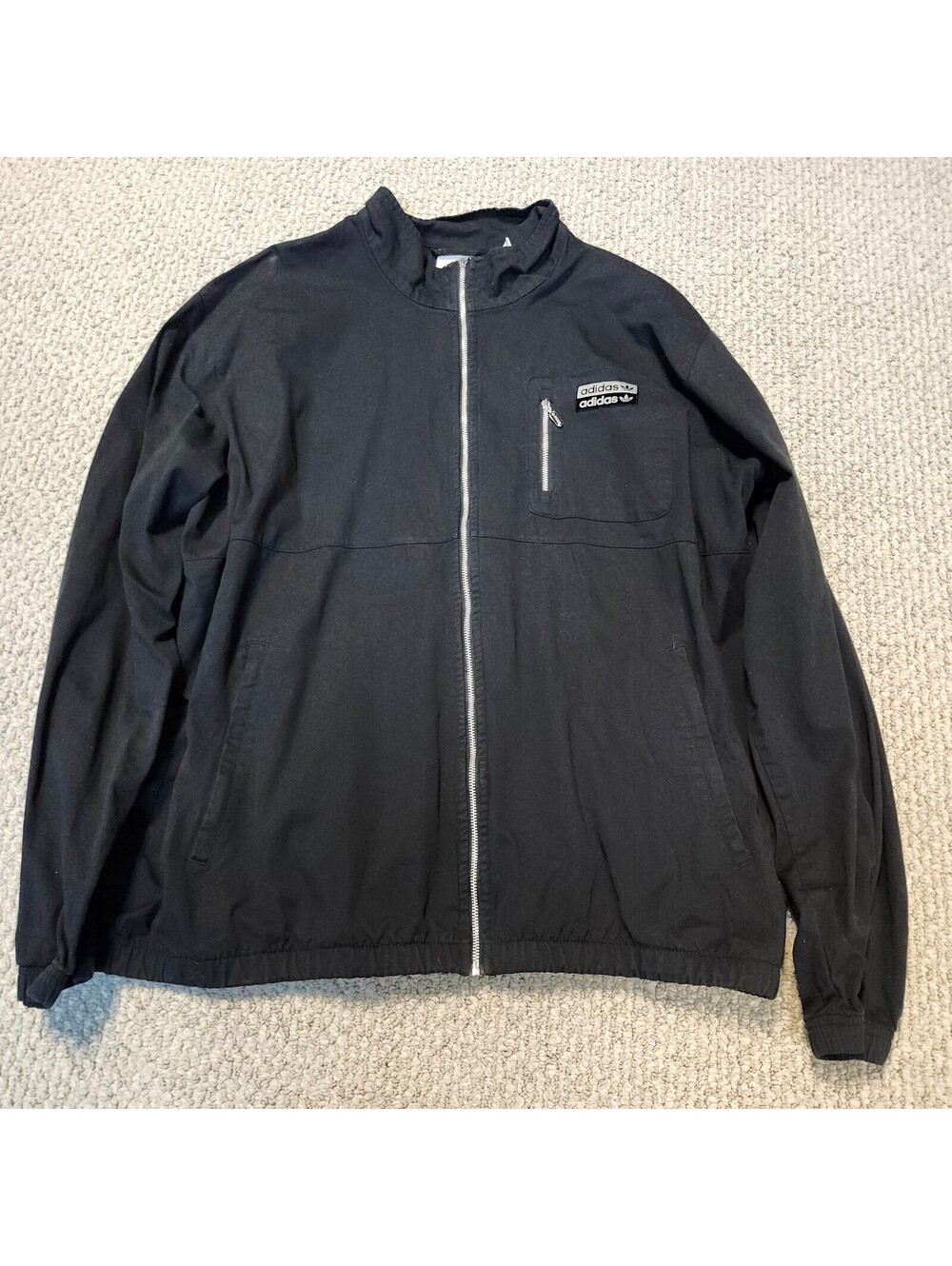 Adidas Originals R.Y.V Cotton Twill Training Black Full-Zip Jacket Size Xl